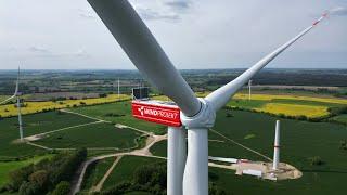 Windpark Bernstorf Questin - Kenersys Prototypen und Nordex N149/N163 im Bau