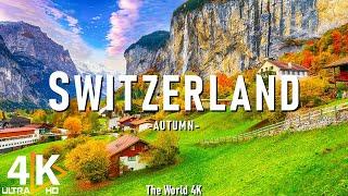 Enchanting Autumn Switzerland 4K Autumn Ambience, Fall Foliage with Calming Music