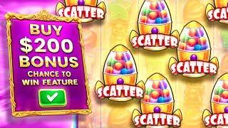 I did 200$ BONUS BUYS on SUGAR RUSH 1000 until it paid!