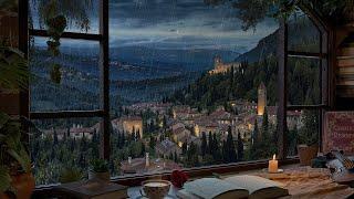 Tuscany Village Ambience in Italy - Rain and Distant Thunder Sounds for Focus, Study, and Relaxation