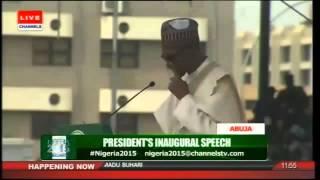 Nigeria President Muhammadu Buhari's Inaugural Speech --  Part1 29/05/15