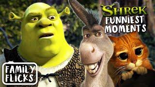 All-Time Funniest Scenes In Shrek, Shrek 2 and Shrek The Third | Family Flicks