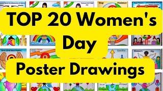 International Women's Day Drawing ideas, Poster on Women Empowerment , Women's Equality drawing idea