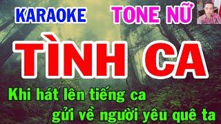 Karaoke  Tình Ca  Tone Nữ  Nhạc Sống  gia huy karaoke