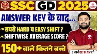 SSC GD Answer Key 2025/SSC GD EXPECTED CUT OFF 2025 | SHIFT WISE AVERAGE SCORE | SSC GD CUT OFF 2025