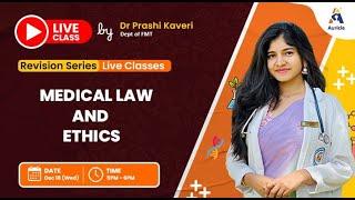 90 Days University Proff Pre Final  in FMT live class on Medical law & Ethics by Dr Prashi kaveri