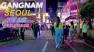 Hot SaturdayWalking in Gangnam street - Street fashion - Walking Tour SEOUL KOREA