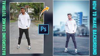 Background change tutorial || How to make photo background in photoshop - by Amit editz