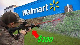 WALMART CROSSBOW HUNTING CHALLENGE -GONE WRONG- (I can't believe that happened...)