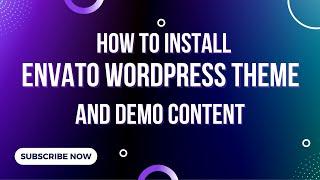 #wordpress How to install worpdress theme | Envato elements theme | Elementor theme