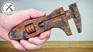 Antique Seized Adjustable Wrench - Restoration