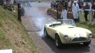 AC Cobra V8 Burnouts Brooklands Hillclimb