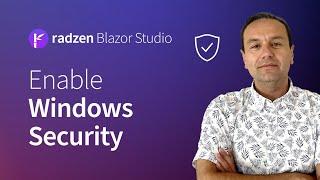 Enable Windows Security in Radzen Blazor Studio