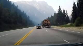 Calgary, AB to Vancouver, BC drive timelapse