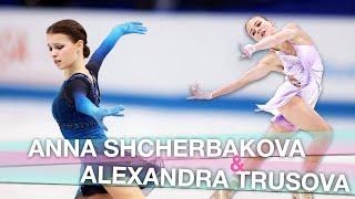 The Best of Anna Shcherbakova & Alexandra Trusova - 2022 Beijing Olympic Gold and Silver Medalists