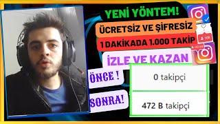 1 DAKİKADA 1.000 İNSTAGRAM TAKİPÇİ  - ŞİFRESİZ ÜCRETSİZ İNSTAGRAM TAKİPÇİ KASMA