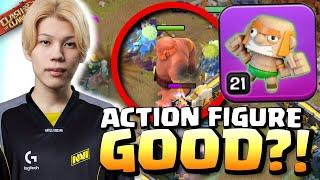 Pro Players uses MAX "ACTION FIGURE" equipment in WAR for FIRST TIME! Clash of Clans