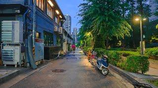 Seoul Rainy Evening Tour of Hyochang-dong Alley | Ambience Sounds 4K HDR