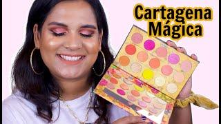 Tan Girl Tries Nomad Cosmetics Cartagena Magica NEW Indie Eyeshadow Palette | Karen Harris Makeup