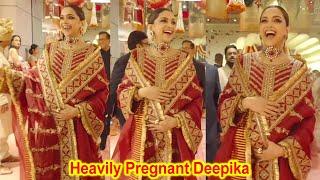 Heavily Pregnant Deepika Padukone Arrives at Anant Ambani Radhika Merchant Wedding Barat