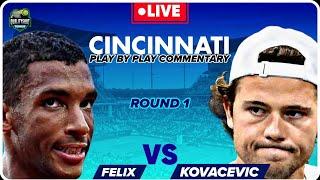 AUGER ALIASSIME vs KOVACEVIC | ATP Cincinnati 2024 | LIVE Tennis Play-by-Play Stream