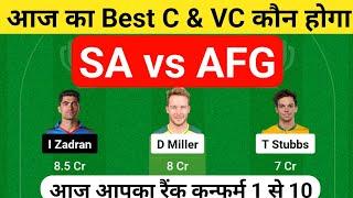 SA vs AFG Dream11 Prediction | SA vs AFG | South Africa vs Afghanistan Pitch Report Today Match