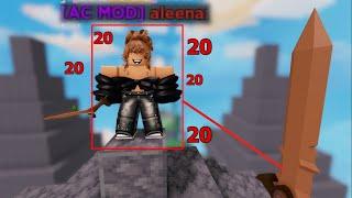 Using KillAura HACK against an AC MOD.. bad idea..(Roblox Bedwars)