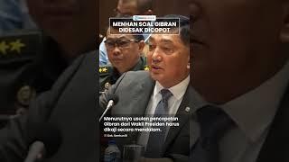 Respons Menhan soal Jenderal Purnawirawan TNI Minta Prabowo Segera Copot Gibran dari Jabatan Wapres