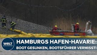 UNGLÜCK IM HAMBURGER HAFEN: Vergebliche Suche nach vermisstem Seemann nach Schiffskollision!
