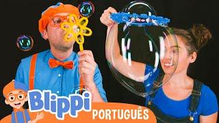 Bolhas de Sabão | Blippi em Português | Vídeos Educativos para Crianças