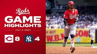 Reds vs. Yankees Game Highlights (7/4/24) | MLB Highlights