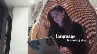 study 3 languages with me | portuguese, spanish, korean