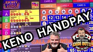 HANDPAY JACKPOT 8 CARD KENO!  KENOSTAR BARONA IN SAN DIEGO #jackpot #handpay #kenonation #casino