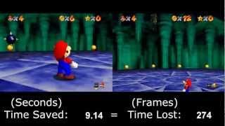 [HD] SM64 "0 Stars" TAS - World Record vs. Original - Section by Section Comparison (2012/2007)