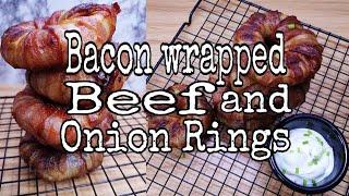 Bacon wrapped Beef and Onion Rings | Easy to follow | Bamsmessyhair