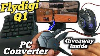 Flydigi Q1 Gaming Converter  Giveaway Free Fire/BGMI/PubG Keyboard & Mouse in Mobile