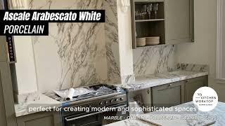 Worktop Porcelain Ascale Arabescato White. MyKitchenWorktop