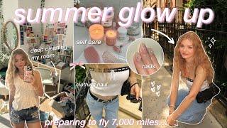 SUMMER GLOW UP 2024! deep cleaning my room, clothing haul, self care, & preparing to fly 7000 miles!