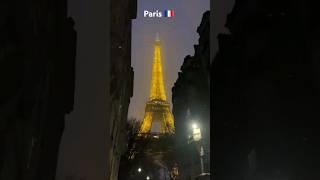 First Snowfall In Paris @ Eiffel Tower #paris #travel #youtubeshorts #shorts #shortsyoutube