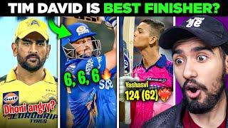 WTF! TIM DAVID ki FINISHING  | DHONI 2 SIXES | CSK vs PBKS & MI vs RR