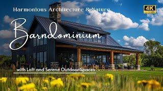 Harmonious Architecture & Nature: Modern Barndominium Design with Loft and Serene Outdoor Spaces