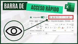 Cómo ocultar y mostrar la barra de herramientas de acceso rápido En Excel