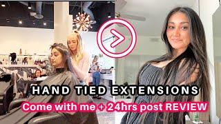 Hand Tied Extensions Review (Invisible Bead Extensions) - Come With Me + 24HRS Post Review