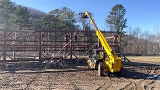 Raising the 1800s timber frame McKie sheep barn