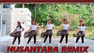 NUSANTARA REMIX || Line Dance || Demo by Astri & Happy Beauty LD Class