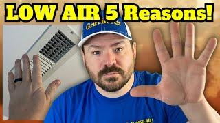 5 REASONS for Low Airflow.