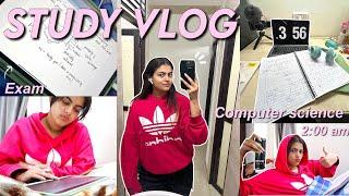 study vlog | B.Tech Computer science | studying for an exam.....