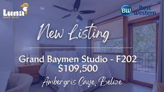 Walkthrough of Ambergris Caye Studio for $109,500 | Grand Baymen Gardens | Luna Realty Belize