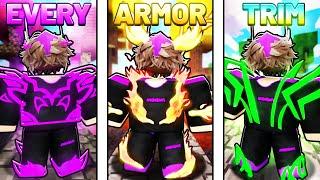 I Used EVERY Armour Trimming In Roblox Bedwars..