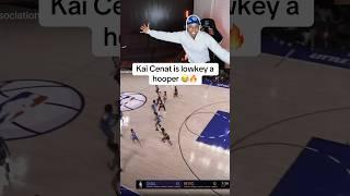 Kai Cenat is lowkey a hooper  #kaicenat #hoops #reaction #shorts